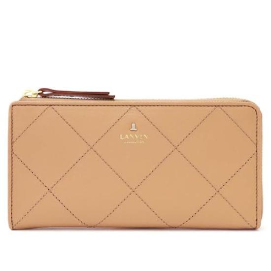 

Croix Zeppes Zipper Long Wallet Camel [Lanvin Collection] L-shaped 65-6042