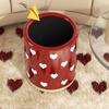 Red Festive Trash Can: Cute, Large Capacity for Wedding, Living Room, or Bedroom