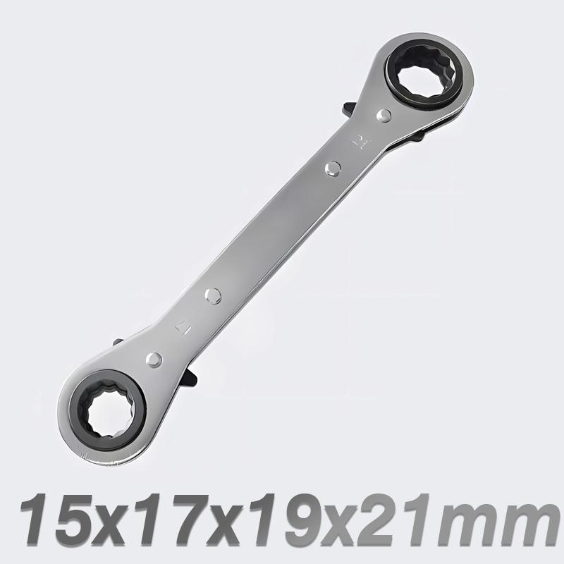 

4-в-1 гаечный ключ с двойной головкой, набор гаечных ключей с трещоткой из хром-ванадиевой стали 6/8/9/10/11/12/13/14/15/16/17/18/19/21 мм