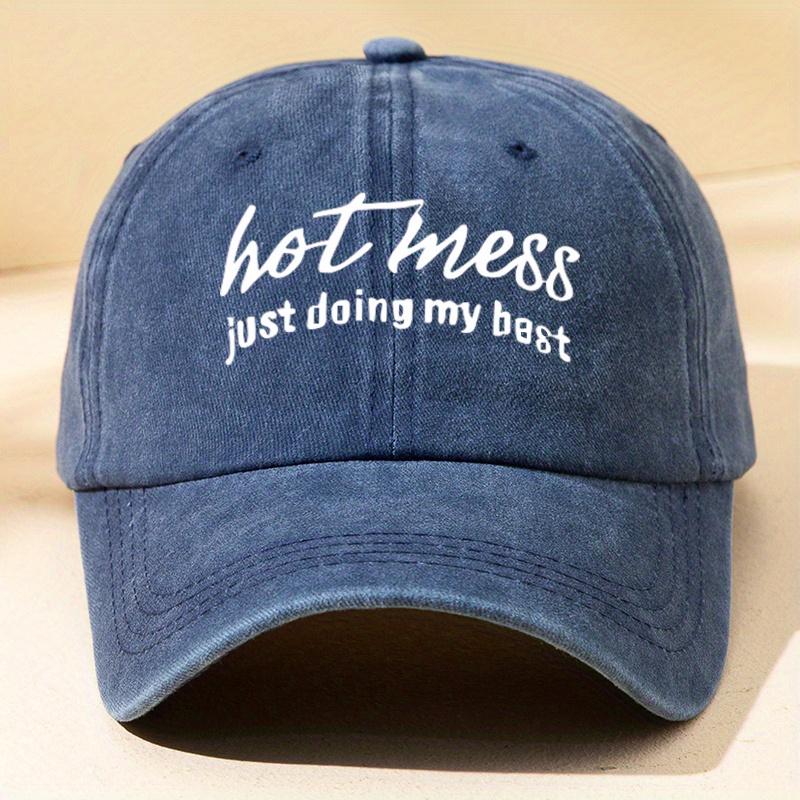 Letter Printed Baseball Cap Classic Washed Old Retro Peaked Cap Outdoor Leisure Sports Breathable Sun Hat