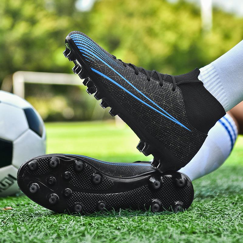 Large size football shoes high top youth primary and secondary school students football training shoes AG long nails TF broken nails non-slip sports s
