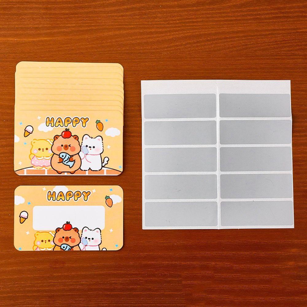 10Pcs Anniversary Vouchers Tickets Capybara Surprise Lucky Cards Scratch-off Cards  Decoration