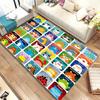Tappeto Giocoso per Bambini con Alfabeto, Tappeto per Area Gioco, Tappeto per Soggiorno, Camera da Letto, Divano, Tappetino Antiscivolo
