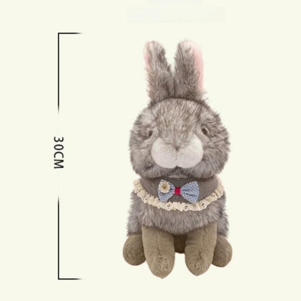 Soft Fluffy Bunny Stuffed Doll Lifelike Stuffed Bunny Doll Cute Rabbit Plush Toy Kid Gift