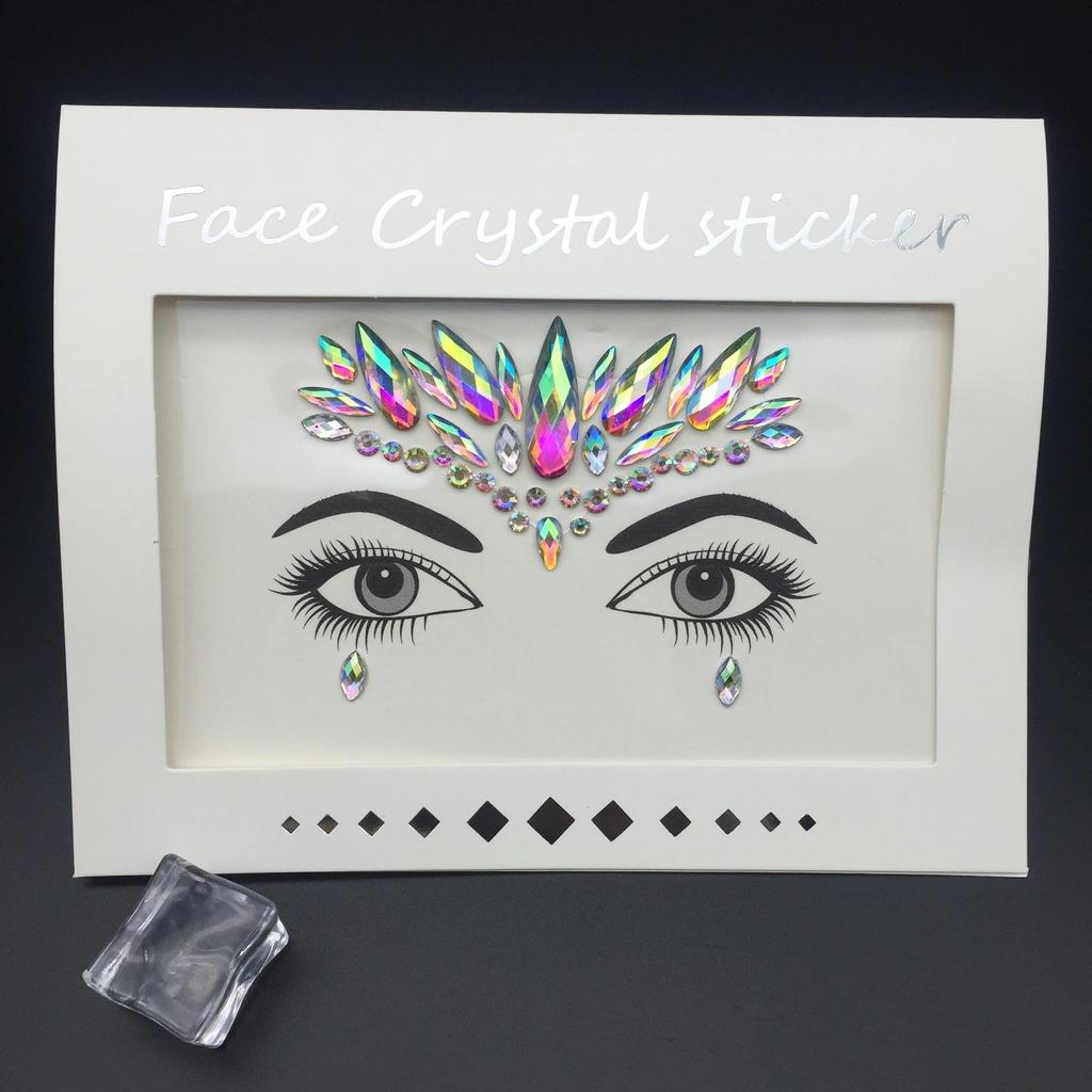Crystal Tattoo Sticker Glitter Eyeliner Eyebrow Makeup Face Eyes Diamond Temporary Tattoo Rock Rhinestone 3D Eyeliner Stickers
