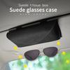 Car Sunglasses Holder Universal Suede Multi-function Glasses Clip Bill Clip Auto Accessories Glasses Case