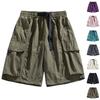 Herren Cargoshorts Entspannte Passform Mehrere Taschen Fünf-Punkt-Länge Elastischer Bund Outdoor Utility-Shorts