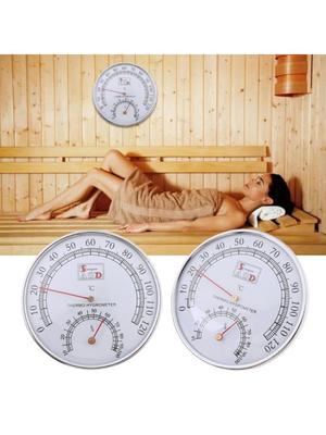 Termómetro de Sauna, caja de metal, termómetro para sala de Sauna de vapor, higrómetro, baño y Sauna usado en interiores y exteriores