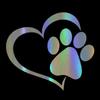 Heart Paw Reflective Car Sticker: Cute Footprint Design for Scratch Covering On Car Body and Doors
