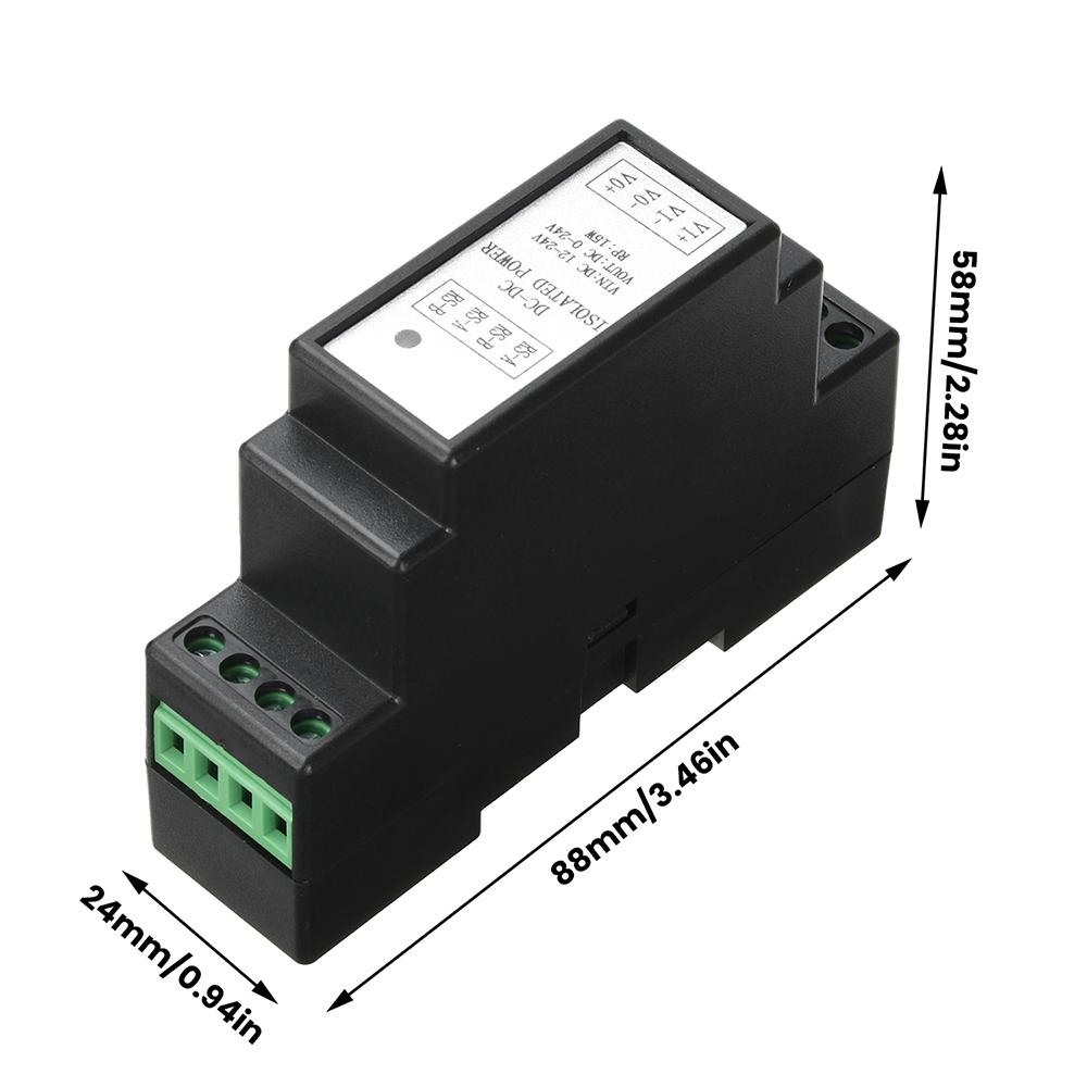 DIN Rail Mounted Adjustable Power Supply Module 12-24V Input 0-24V Output Isolated Design Supports Modbus Communication RS485