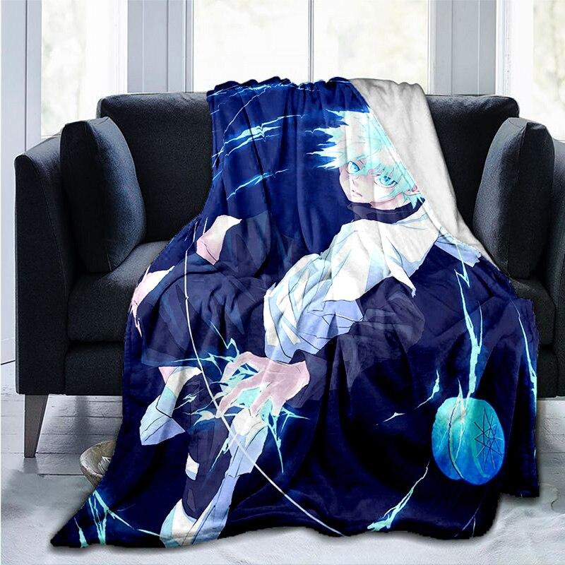 Couverture de dessin animé Hunter X Hunter, literie polaire douce, impression 3D, couette, canapé de maison, Manga japonais, cadeaux pour garçons et enfants