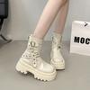 Retro Brown Maillard Martin Boots Women's 2025 Autumn and Winter New Thick-soled British Style Versatile and Thin Knight Short Boots