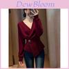 Knit Sweater Vest With Vneck And Princess Sleeves For Spring Fashion Women