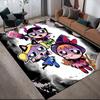 The Powerpuff Girls2 Flannel Pattern Square Carpet,Area Rug,Carpet Rug for Living Room Bedroom Sofa Playroom Decor,Non-slip Floor Mat