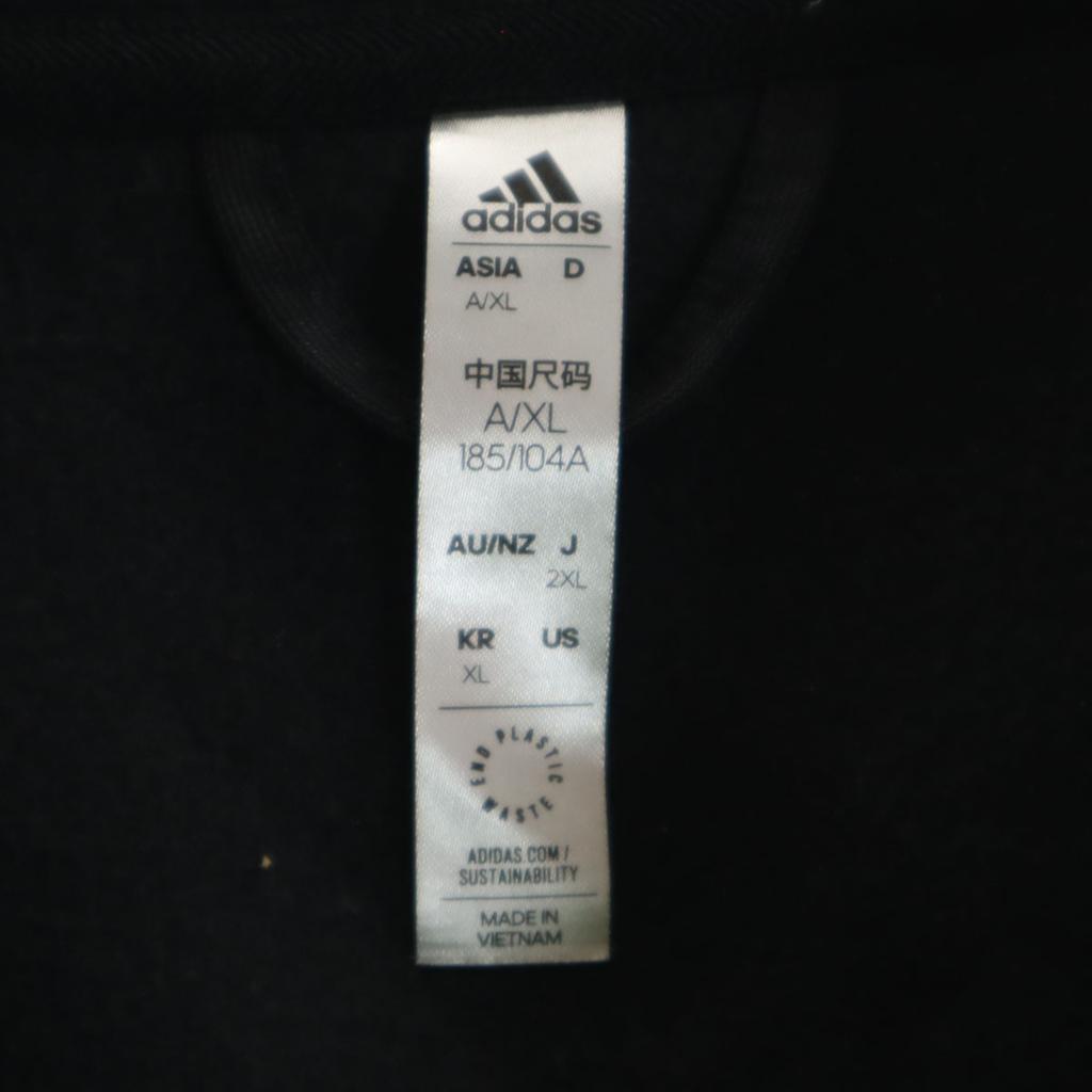adidas Track jacket Setup 2XL black Fleece sweatshirt Men's Used