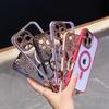 Luxury Transparent Electroplating Cases For iPhone 17 Air 16 16E 15 Plue 14 13 Pro Max Magsafe Wireless Charge Camera Lens Cover