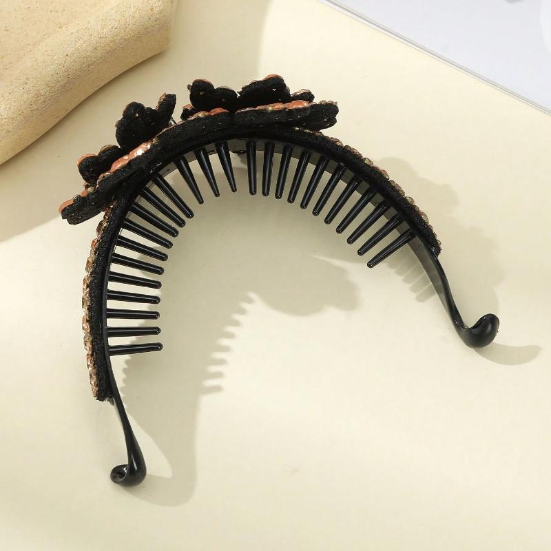 1 Stück Strass Blume Haarspange (Zufällige Strassfarbe), Urlaubsoutfits Frau