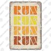 Run Race Poster Metal Plate Runner Run With Your Heart Running Shoes Metal Tin Signs Retro Wall Decor Club Gym Living Room Home