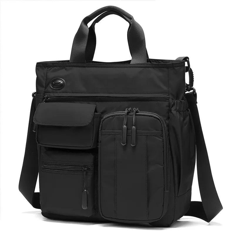 

Business Men Shoulder Bag Multilayer Multifunctional Tablet and Document Handbag Diagonal Cross Bag Leisure Briefcase