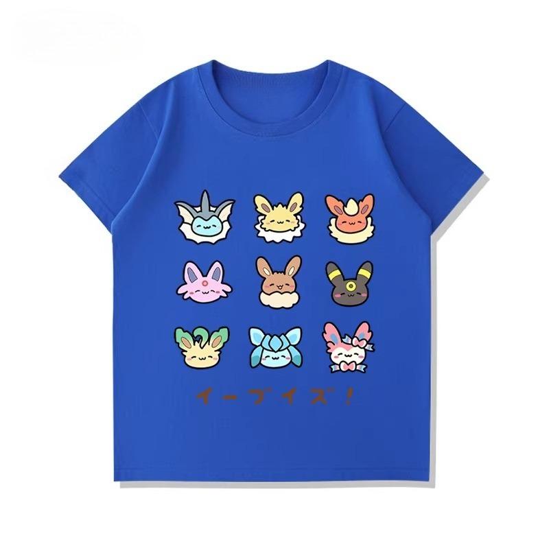 Printing Tshirt Child Boys Summer Crewneck Tops Loose Pure Cotton Tees Kids Cute Print T-shirt Baby Clothes Thin Short Sleeve