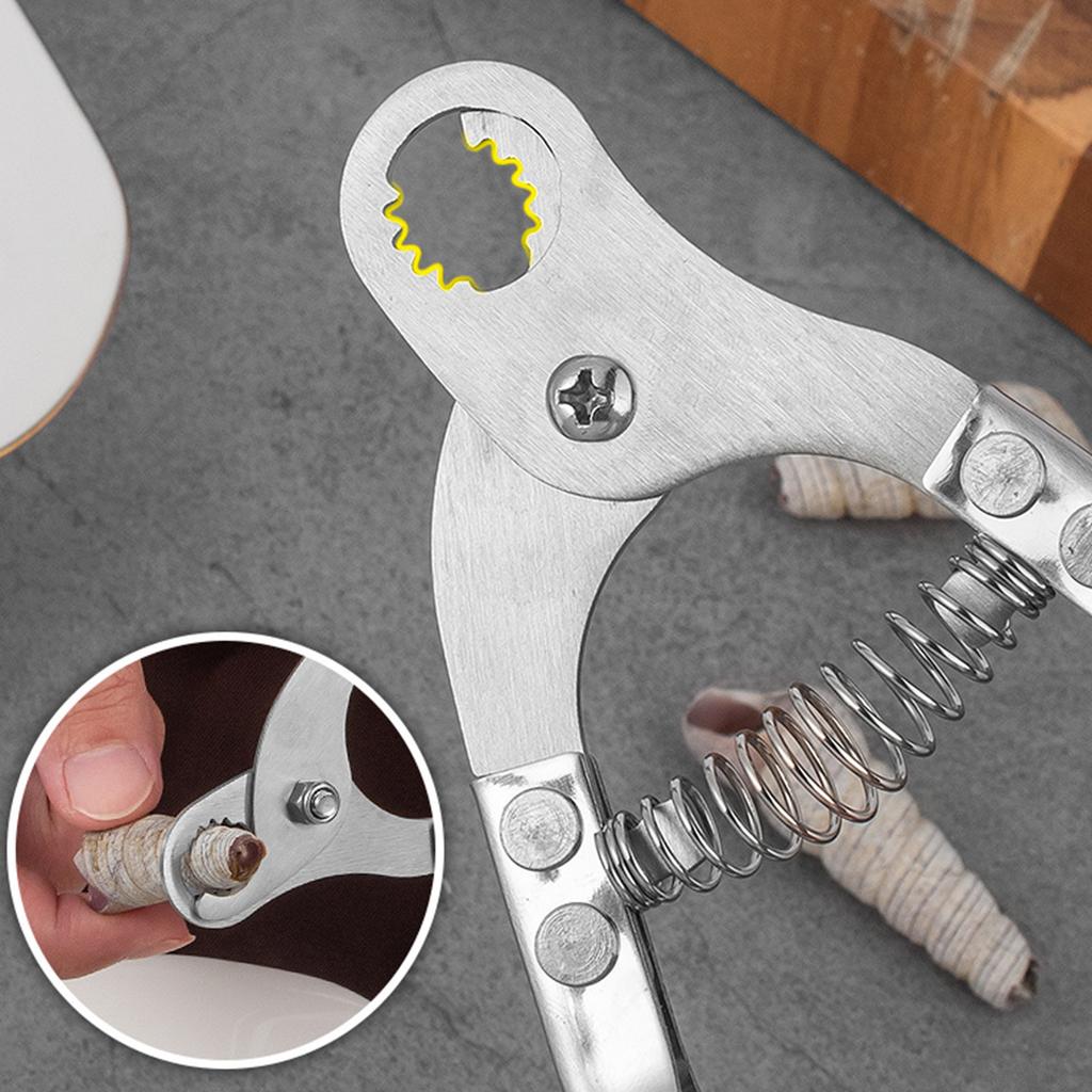 2 adet Paslanmaz Çelik Salyangoz Kuyruğu Kesici Deniz Ürünü Makası Verimli Ergonomik Sap Makas Mutfak Aleti Hızlı Pişirme için