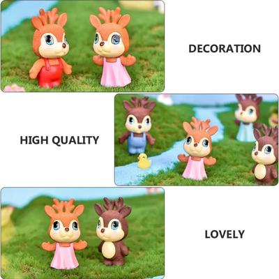 Micro Landscape Fairy Garden Little Model Squirrel Figurine Miniature Animal The Deer Figurine Ornament Home Decor Accessories