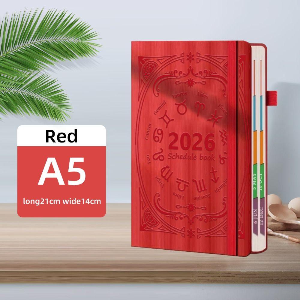 English A5 Agenda Planning Notebook 12 Months Office Work Planner  Office Supplies