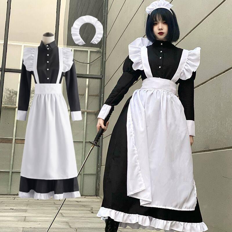 Cotton Blend Fabric Maid Costume Comfortable And Trendy Cosplay Outfit