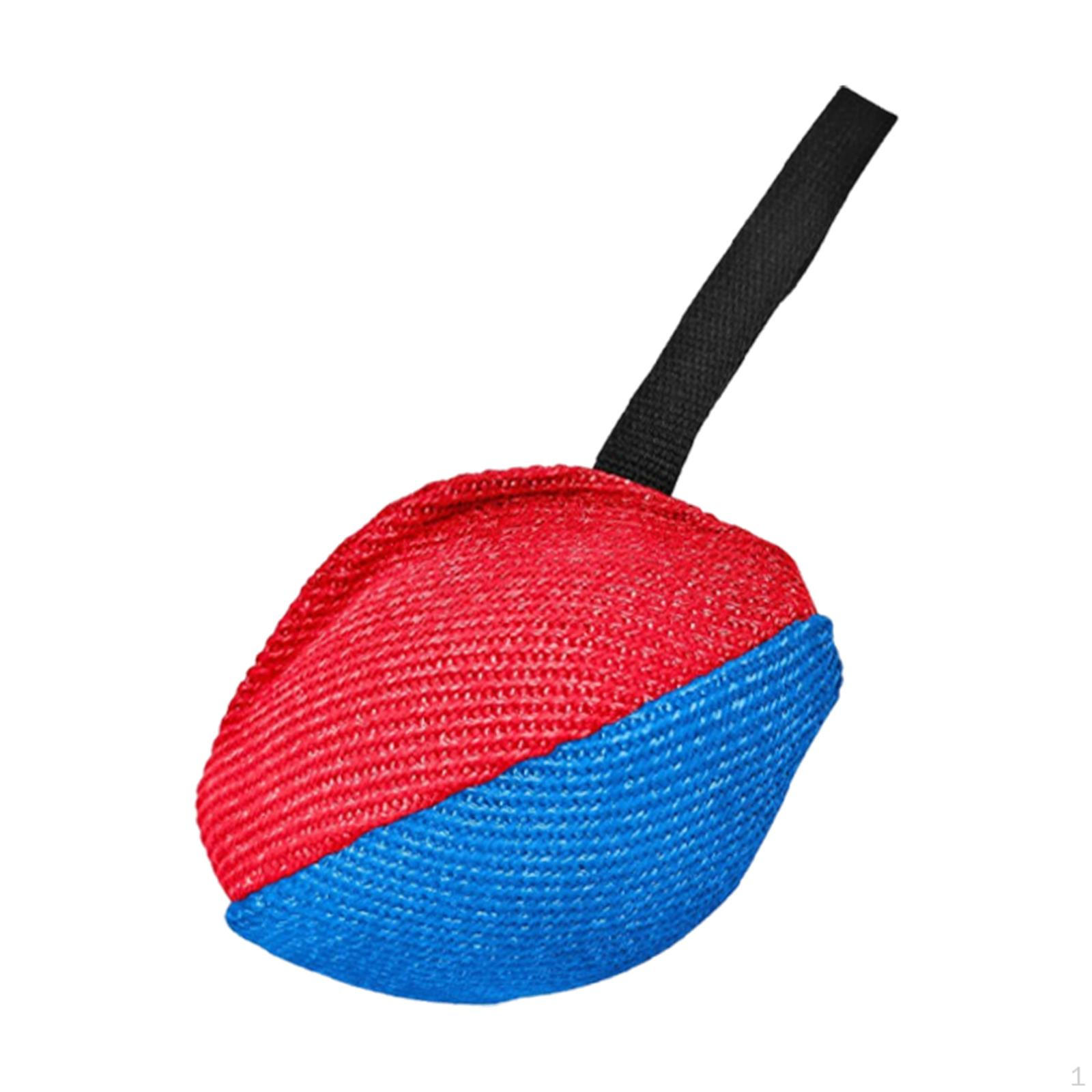 

Dog Tug Ball Toy Enrichment Toys with Handle Bite Training Interactive Play for Exercise Medium Dogs Red Blue