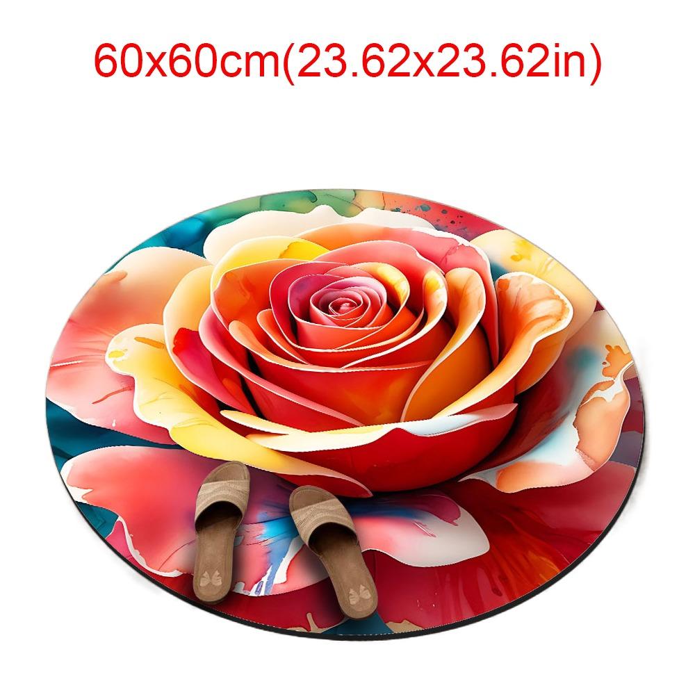 

Коврик для пола в форме пиона, мягкий коврик для ванной комнаты, для гостиной, чайного столика, прикроватный Style 9