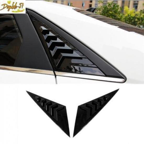 For Hyundai Elantra - Glossy Black Window Louvers Rear Vent Cover Trim