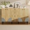 Modern Wooden Storage Cabinet with 4 Doors and 4 Drawers, Minimalist Design, Ideal for Living Room, Dining Room or Hallway, 160x36x94 Cm