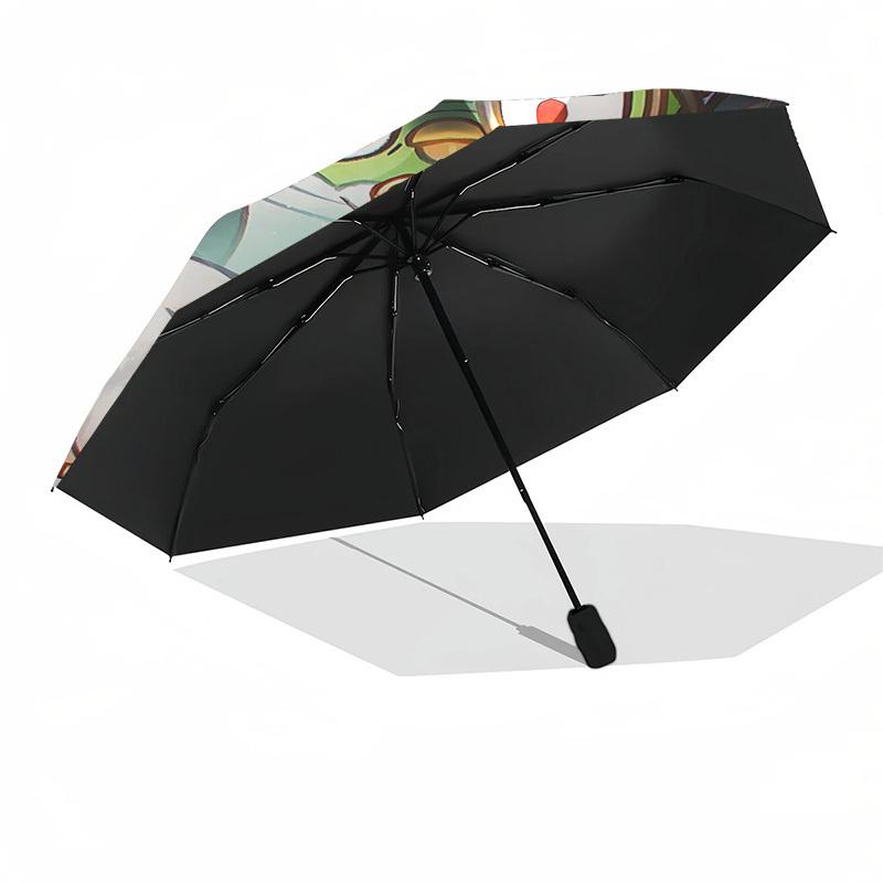 1pc Outdoor Umbrella with Anime Characters - Automatic Opening/Closing, Portable 3-Fold Design, 8-Rib Iron Frame - Perfect Gift for Fans, Travele