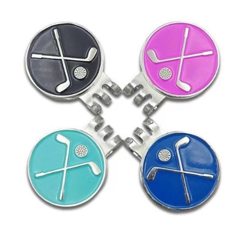 Metal 1inch Golf Balls Marker Hat Clip Golf Balls Marker Golf Gift Assorted Pattern Metal Hat Clip Magnetic Golf Marker