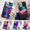 80s Retrowave Neon Palms Tree Phone Case For iPhone 17 Air 13 12 14 15 16  Cover For Apple Pro Max Plus