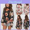 Elegant Plus Size Women Boho Floral Long Sleeve Blouse Baggy Tops For Effortless Style