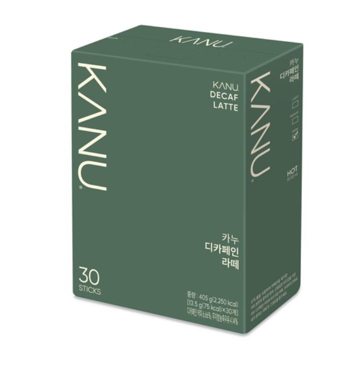 KANU Decaf Latte Stick Coffee 30pcs – Smooth & Creamy Instant Coffee