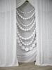 Pearl String Wedding Décor: Engagement Party Photo Prop & Window Display