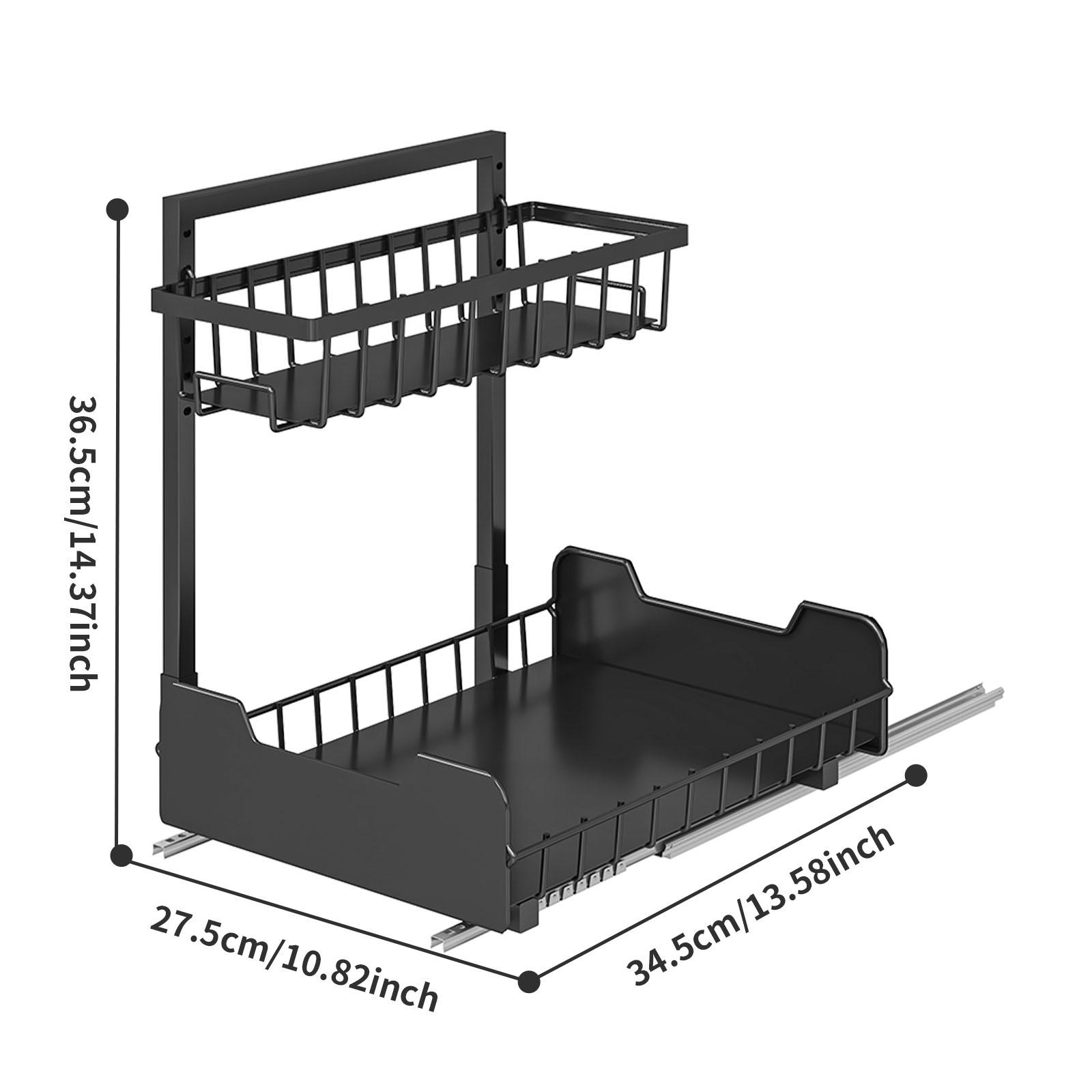 Наклонная выдвижная корзина L-образной формы 2-tier