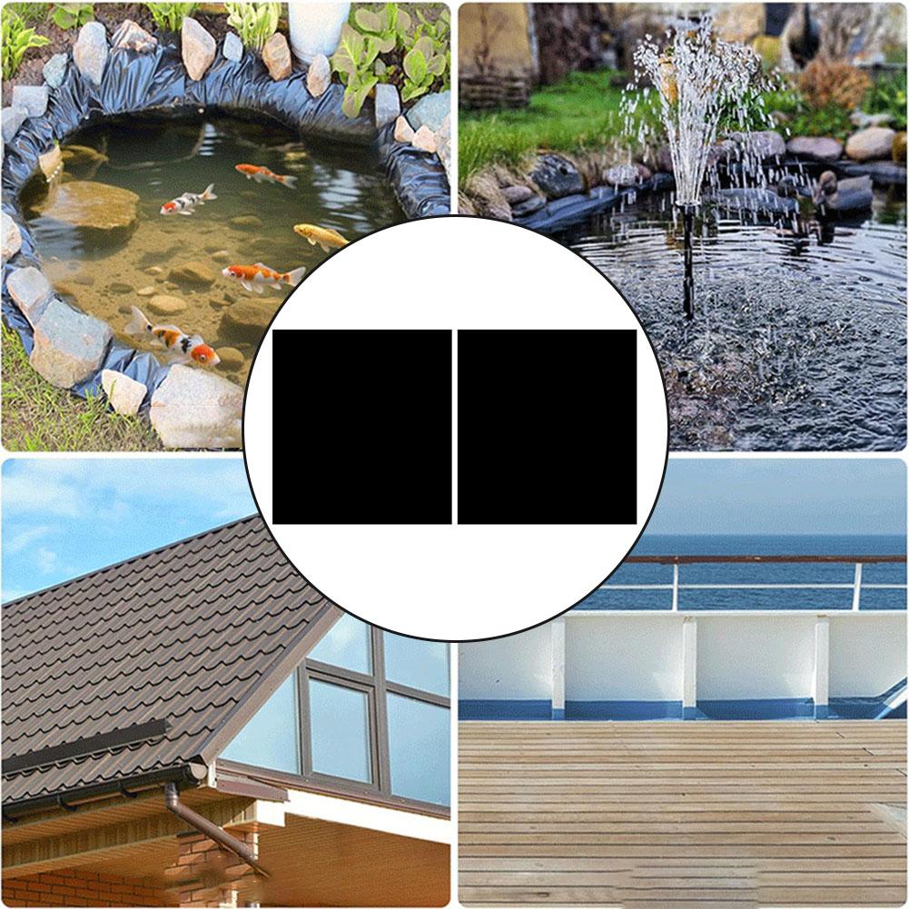 

2PCS Pond Liner Repair Patch 8 x8 Waterproof EPDM Liner Repair Patch Kit For Ponds Repairs Sealing Roofs Gutters China Mainland