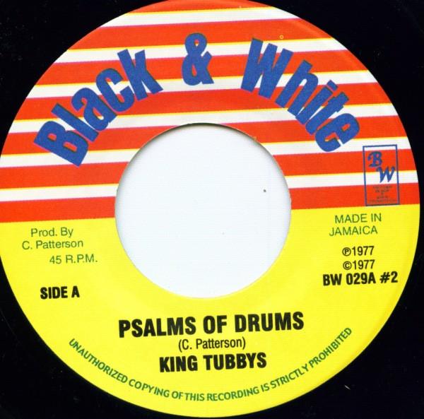 

7inch Record KING TUBBY Psalms Of Drums Disc Jockey Skank BW029 Black White Jamaica Reggae Ska Dub Used