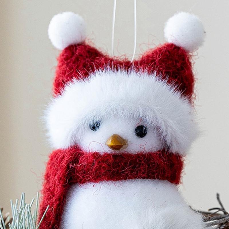 Lovely Fabric Christmas Bird Holiday Decorations For Couple Bedsides Table Desk Sofa Display