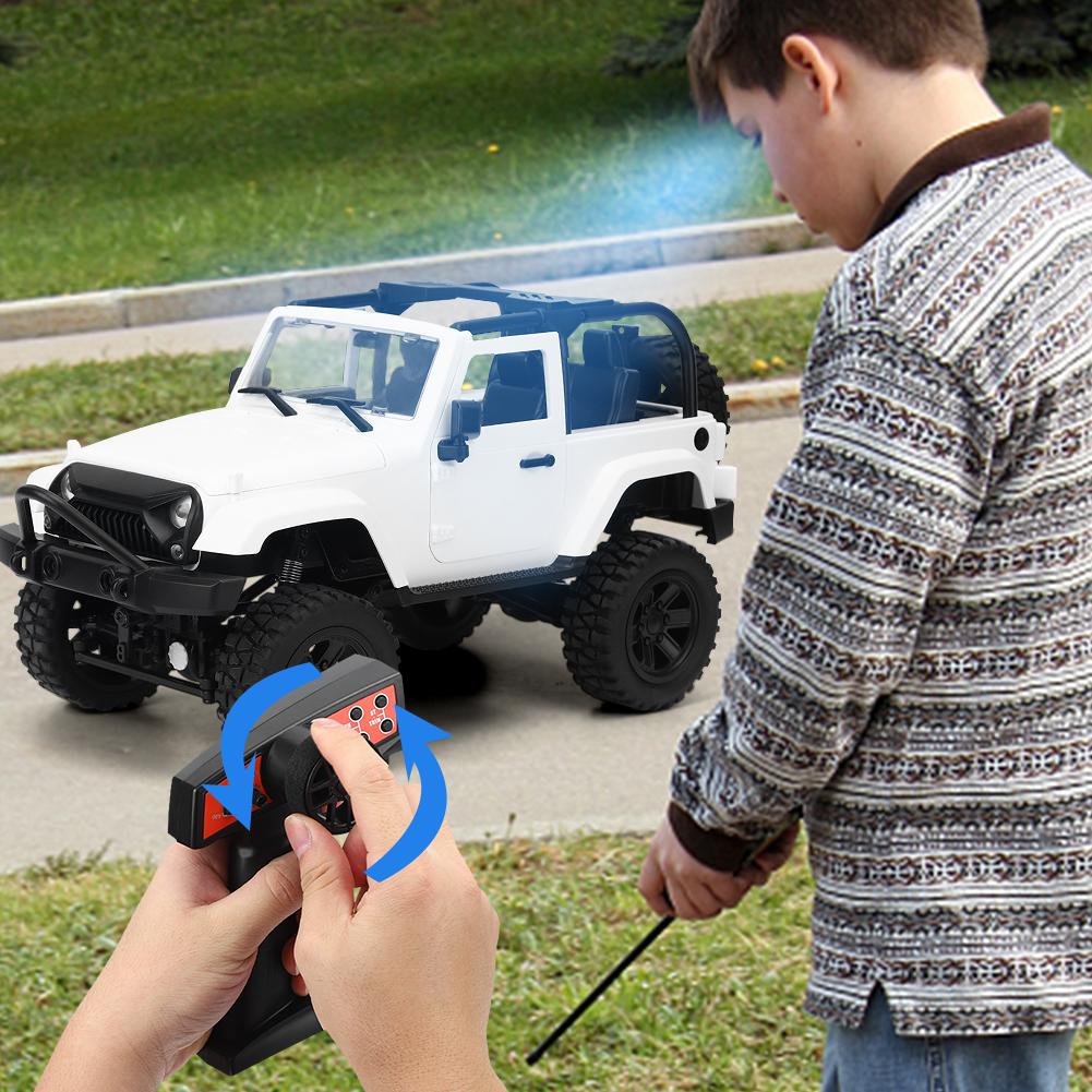 1 14 RC Car Toy FourWheel Drive 2.4GHz Remote Control Children Car Vehicle Toy(White Standard Type)
