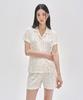 Lettedeupollin 032A Lemon Pajama Half Sleeve Top & Half Pants