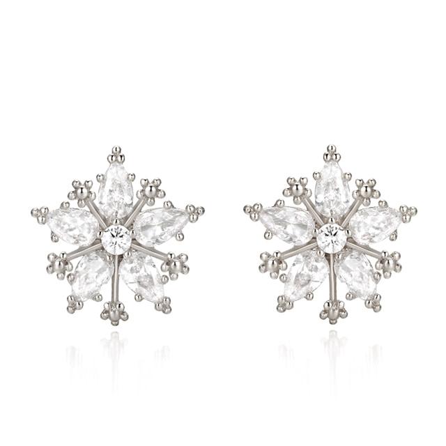 Cranne 14K Gf Snowflake Bright Flower Earrings C24Egf072