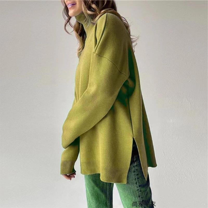 Women's Autumn and Winter Loose Knitted Turtleneck Sweater
