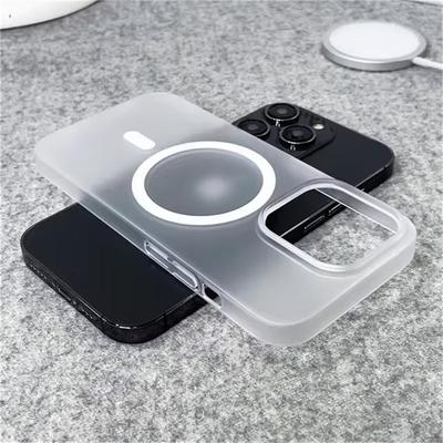 Ultra Thin Matte Magnetic Wireless Charge Clear Case For iPhone 16 15 14 Plus 13 12 Pro Max For Magsafe Shockproof Hard PC Cover