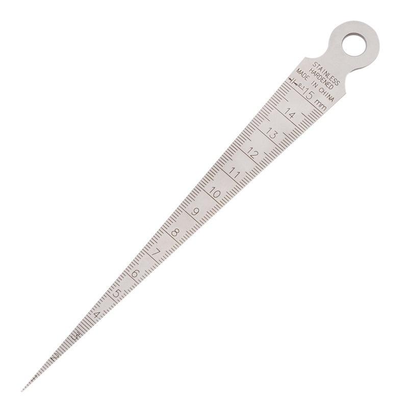 soldadura de acero inoxidable Calibrador c/ónico Regla Orificio Orificio Herramienta de medici/ón 1-10mm Calibre c/ónico
