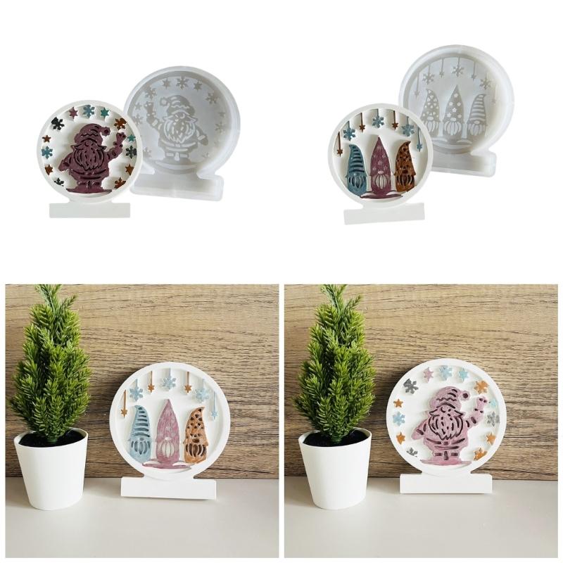 Christmas Dwarf Silicone Molds for Epoxy Resin, Chocolate, Baking, Home Decoration, Santa Clause Resin Silicone Molds