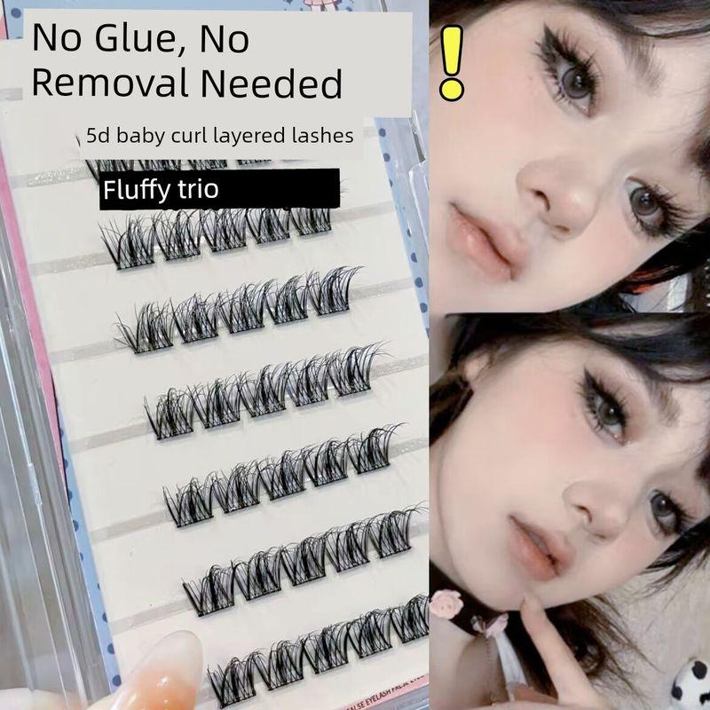 Glue-Free Self-Adhesive Thick Baby 3D Fake Eyelashes